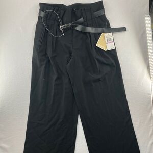 Michael Kors Black Wide Leg Pants with Belt